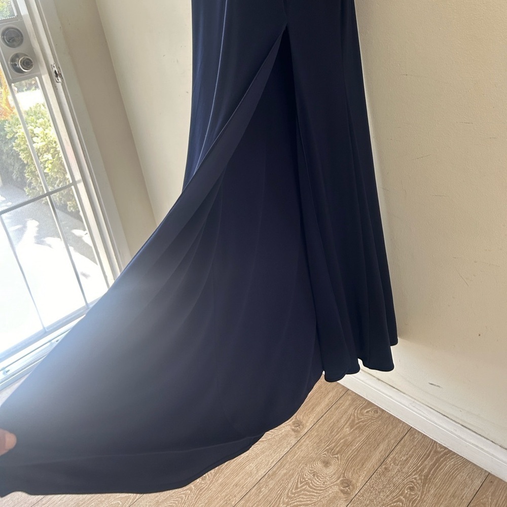NWT Style & co Midnight Blue Dress with Ruffle Accent - Picture 8 of 8